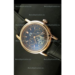 Patek Philippe Complications Tourbillon Japanese Replica Watch in Pink Gold