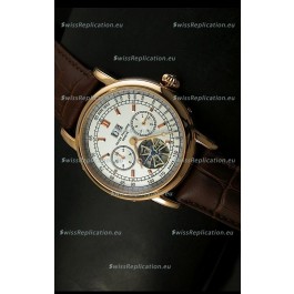 Patek Philippe Complications Tourbillon Japanese Replica Watch in Pink Gold