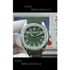 Patek Philippe Aquanaut 5167 Blue Dial/Strap Diamonds Bezel Super Clone Watch 
