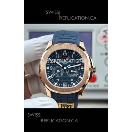 Patek Philippe Aquanaut 5261 Rose Gold Blue Dial Swiss Replica Watch