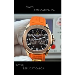 Patek Philippe Aquanaut 5261 Rose Gold Brown Dial Swiss Replica Watch