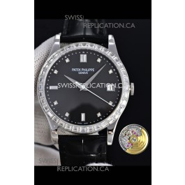 Patek Philippe Calatrava 5298 Squared Diamonds Super Clone Watch 
