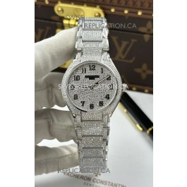 Patek Philippe Twenty-4 Diamonds Paved Stainless Steel Super Clone Watch 