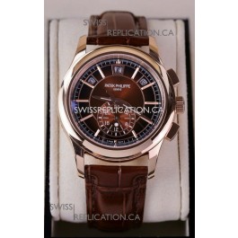 Patek Philippe 5205 Complications Moonphase Brown Dial Super Clone Watch 