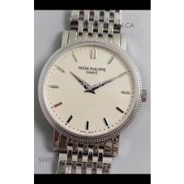 Patek Philippe Calatrava 5120G Stainless Steel White Dial Super Clone Watch 