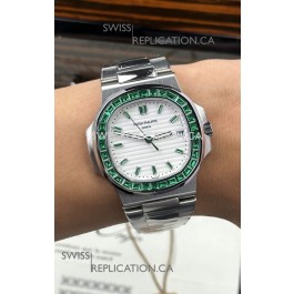 Patek Philippe Nautilus 5723 White Dial Green Rubies Super Clone Watch 