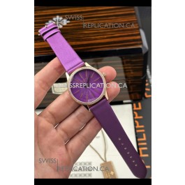 Patek Philippe Calatrava 4997 Rose Gold Purple Dial Super Clone Watch 