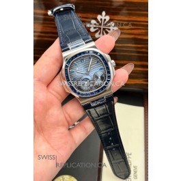 Patek Philippe Nautilus 5712 Rose Gold Blue Rubies Super Clone Watch 
