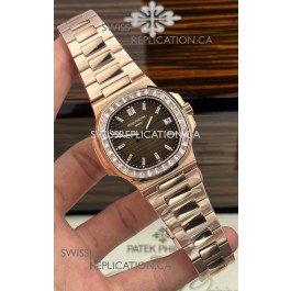 Patek Philippe Nautilus 5723 Brown Dial Rose Gold Super Clone Watch 