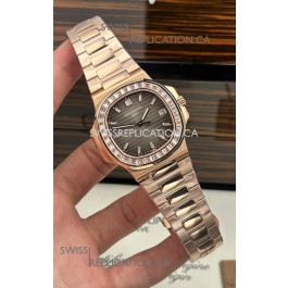 Patek Philippe Nautilus 5723 Grey Dial Rose Gold Super Clone Watch 