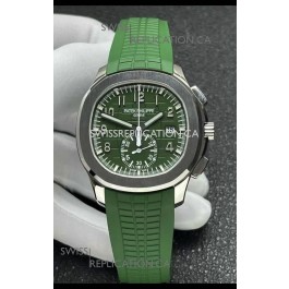Patek Philippe Aquanaut 5968 Steel Case Green Dial Super Clone Watch 
