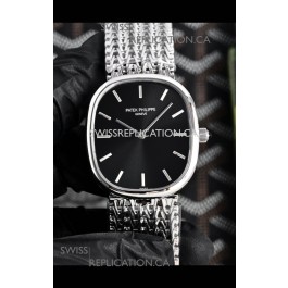 Patek Philippe Golden Ellipse 5738 Black Dial Super Clone Watch 