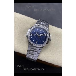 Patek Philippe Nautilus 7118 35MM Blue Dial Diamonds Super Clone Watch 