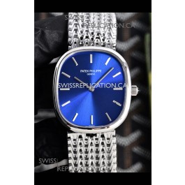 Patek Philippe Golden Ellipse 5738 Blue Dial Super Clone Watch 