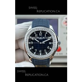 Patek Philippe Aquanaut 5167 Blue Dial/Strap Diamonds Bezel Super Clone Watch 