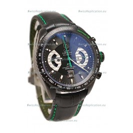 Tag Heuer Grand Carrera Japanese Replica PVD Watch in Black