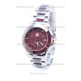 Tag Heuer Formula 1 Quartz Brown Ceramic Watch in Rose Gold Bezel