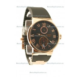 Ulysse Nardin Maxi Marine Chronometer Japanese Replica Rose Gold Watch