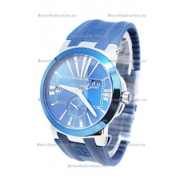 Ulysse Nardin Executive Dual Time Japanese Replica Blue Watch
