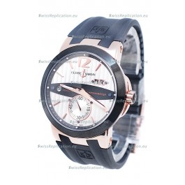 Ulysse Nardin Executive Dual Time Japanese Replica Rose Gold Watch