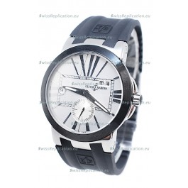 Ulysse Nardin Executive Dual Time Japanese Replica Watch in White Dial