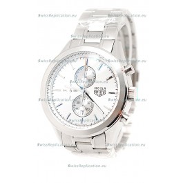 Tag Heuer Carrera Cal. 1887 Chronograph Japanese Watch in White Dial