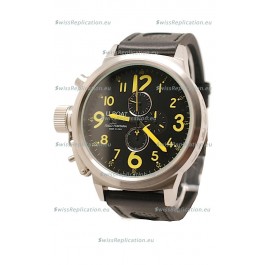 U-Boat Flightdeck Japanese Replica Watch in Black Dial