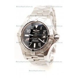 Breitling Chronograph Chronometre Swiss Replica Watch in Black Dial