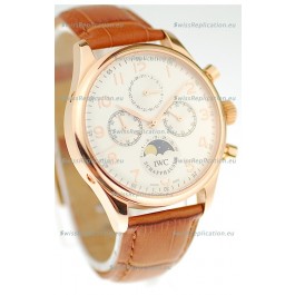IWC Portuguese Perpetual Calander Swiss Rose Gold Watch