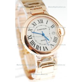 Ballon Bleu De Cartier Japanese Replica Pink Gold Watch