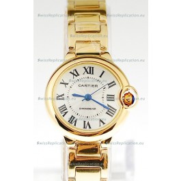 Ballon Bleu De Cartier Japanese Ladies Replica Yellow Gold Watch