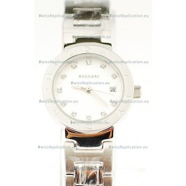 Bvlgari Quartz Japanese Steel Watch in White Dial