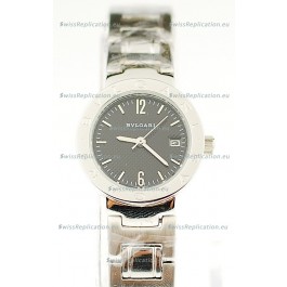 Bvlgari Quartz Japanese Steel Watch in Black Dial