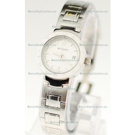 Bvlgari Quartz Japanese Steel Watch in Silver Dial