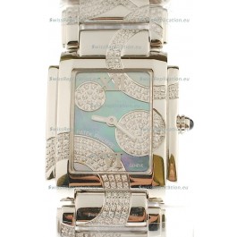Patek Philippe Twenty Four Swiss Replica Steel Watch in Pearl Dial