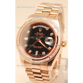 Rolex Day Date II Rose Gold Japanese Replica Watch
