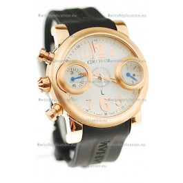 Graham Swordfish Japanese Replica Gold Watch in White Dial