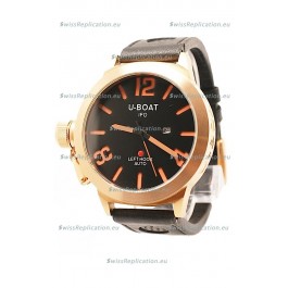 U-Boat Classico Japanese Gold Watch in Black Dial