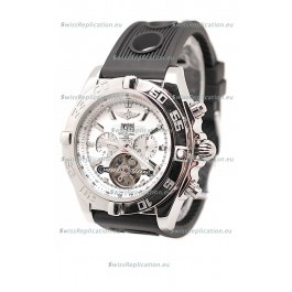 Breitling Chronograph Chronometre Japanese Tourbillon Watch in White Dial