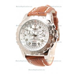 Breitling Chronograph Chronometre Replica Watch in Brown Strap