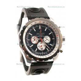Breitling Chrono-Matic Chronometre Japanese Replica Watch in Black Dial