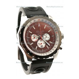 Breitling Chrono-Matic Chronometre Japanese Replica Watch in Maroon Dial