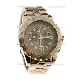 Breitling Chronograph Chronometre Japanese Watch in Grey Dial