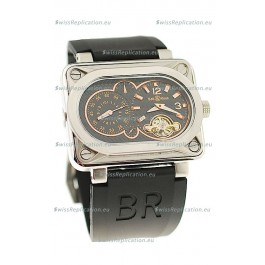 Bell and Ross BR Minuteur Tourbillon PVD Japanese Watch in Rose Gold Markers