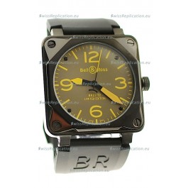 Bell and Ross BR01-92 Limited Edition Japanese PVD Watch in Yellow Markers