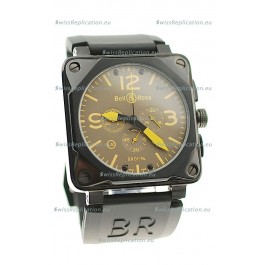 Bell and Ross BR01-94 Edition Japanese PVD Watch in Yellow Markers