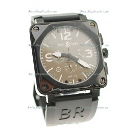 Bell and Ross BR01-94 Edition Japanese PVD Watch in Grey Dial