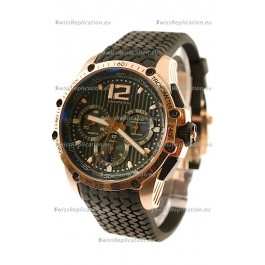 Chopard Classic Racing Superfast Swiss Replica Gold Watch in Black Dial