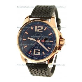 Chopard 1000 Miglia GT XL GMT Japanese Replica Gold Watch in Dark Blue Dial