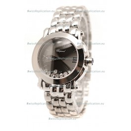 Chopard Happy Sport Swiss Ladies Steel Watch in Black Dial